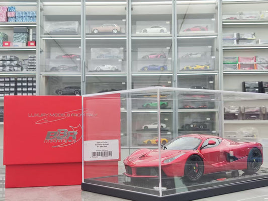 BBR 1/18 Ferrari LaFerrari Diecast Model, Fully Opening, Metallic Red (BBR182240)