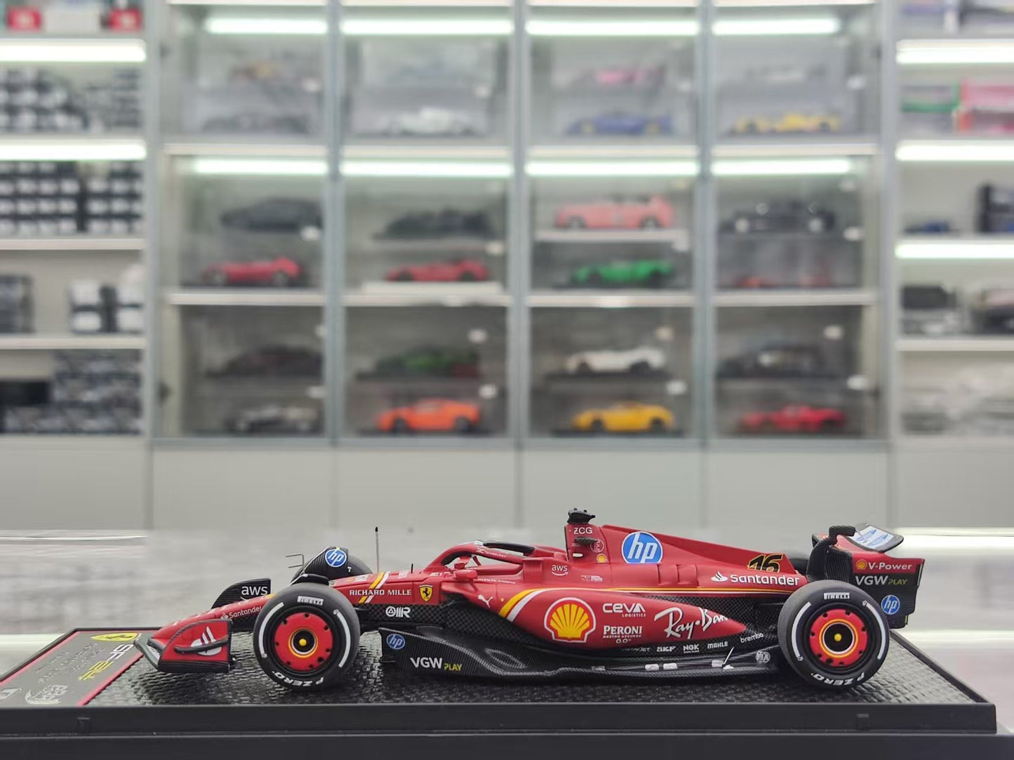 BBR 1/43 Ferrari SF24 Monza GP 2024 Leclerc Winner #16 Red BBRC307ACH