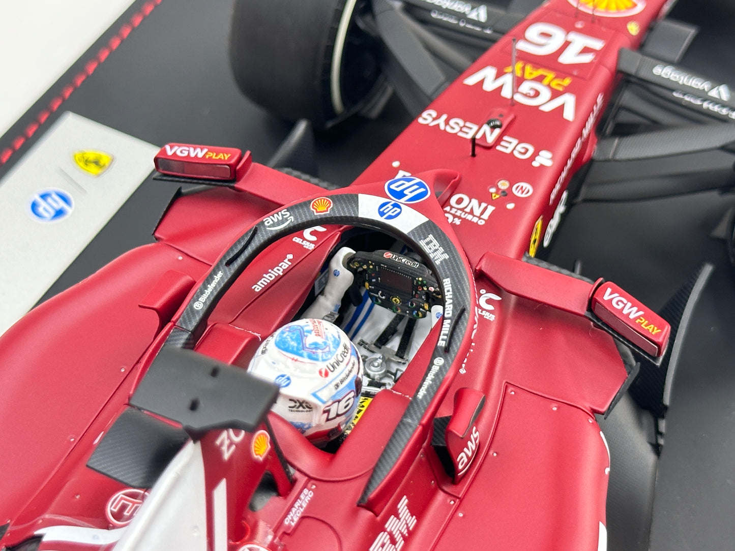 BBR 1:18 Ferrari SF25 Monaco F1 Race Car Monaco GP — 2nd Place Finish (#16) P18267C16DIE