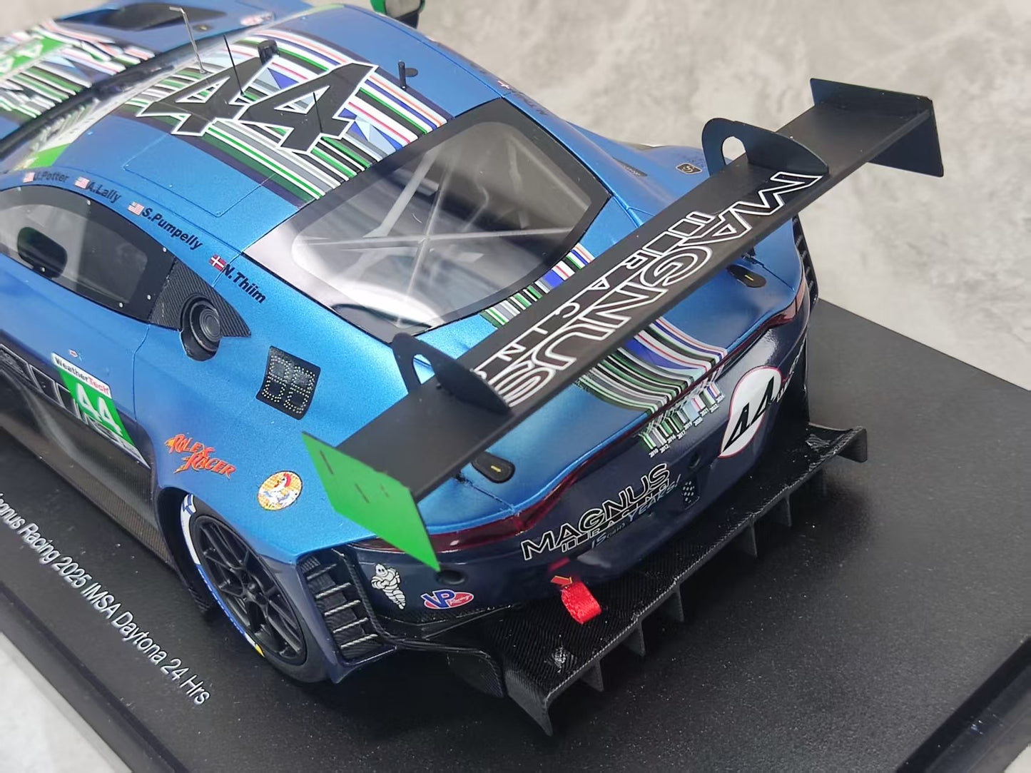 TopSpeed 1/18 Aston Martin Vantage GT3 EVO #44 Magnus Racing – Blue Livery (TS0682)