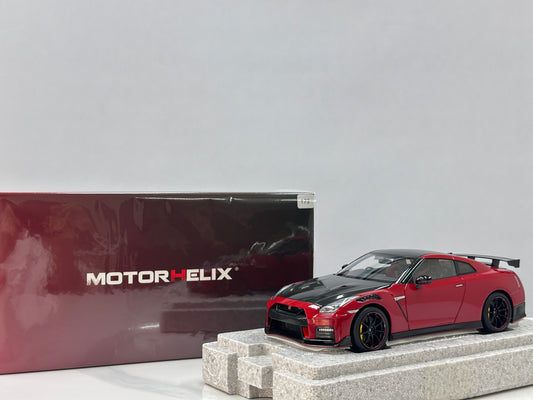 MOTORHELIX 1/18 Nissan GT-R NISMO (R35) Special Edition 2022 Vibrant Red MH367