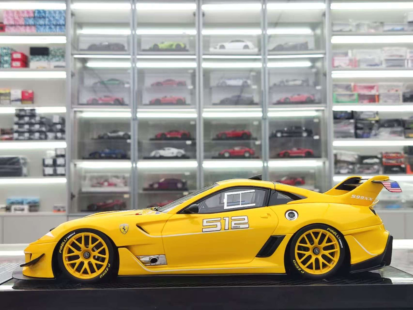 CE 1/18 Ferrari 599 XX EVO #512 Yellow Resin Model Car JS-CE022