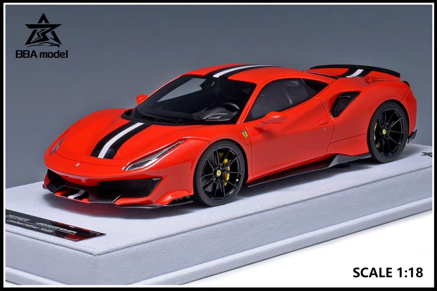 BBA Model 1/18 Ferrari 488 Pista Limited Edition Resin Car Model