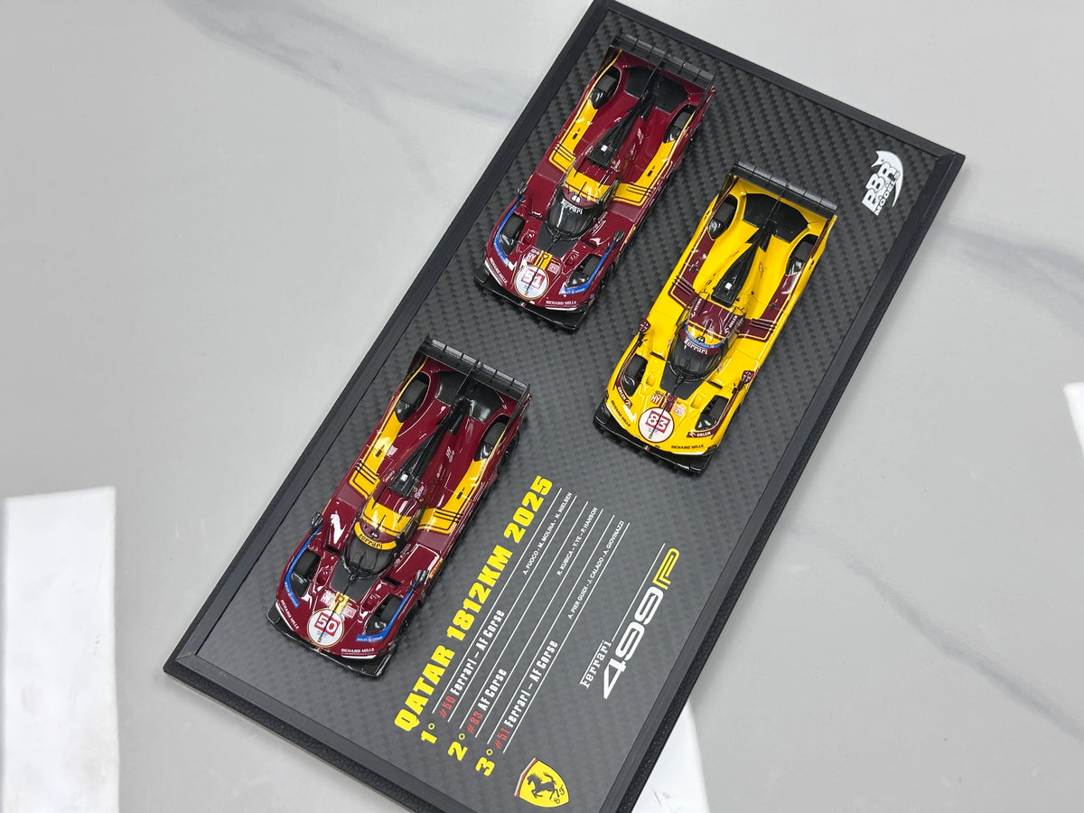 BBR 1/43 Ferrari 499P Set Qatar 2025 set with 3 models - car n. 51 - n. 83 - n. 50 BBRC319SET