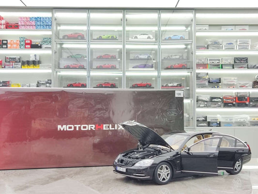 MOTORHELIX 1/18 Mercedes-Benz S-Class S600L (W221) Obsidian Black MH289