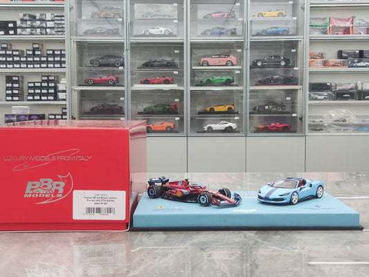 BBR 1/43 Ferrari SF-24 & 296 GTS MIAMIGP 2024 Miami Special Edition Leclerc No. 16 Double Set EMP107EX