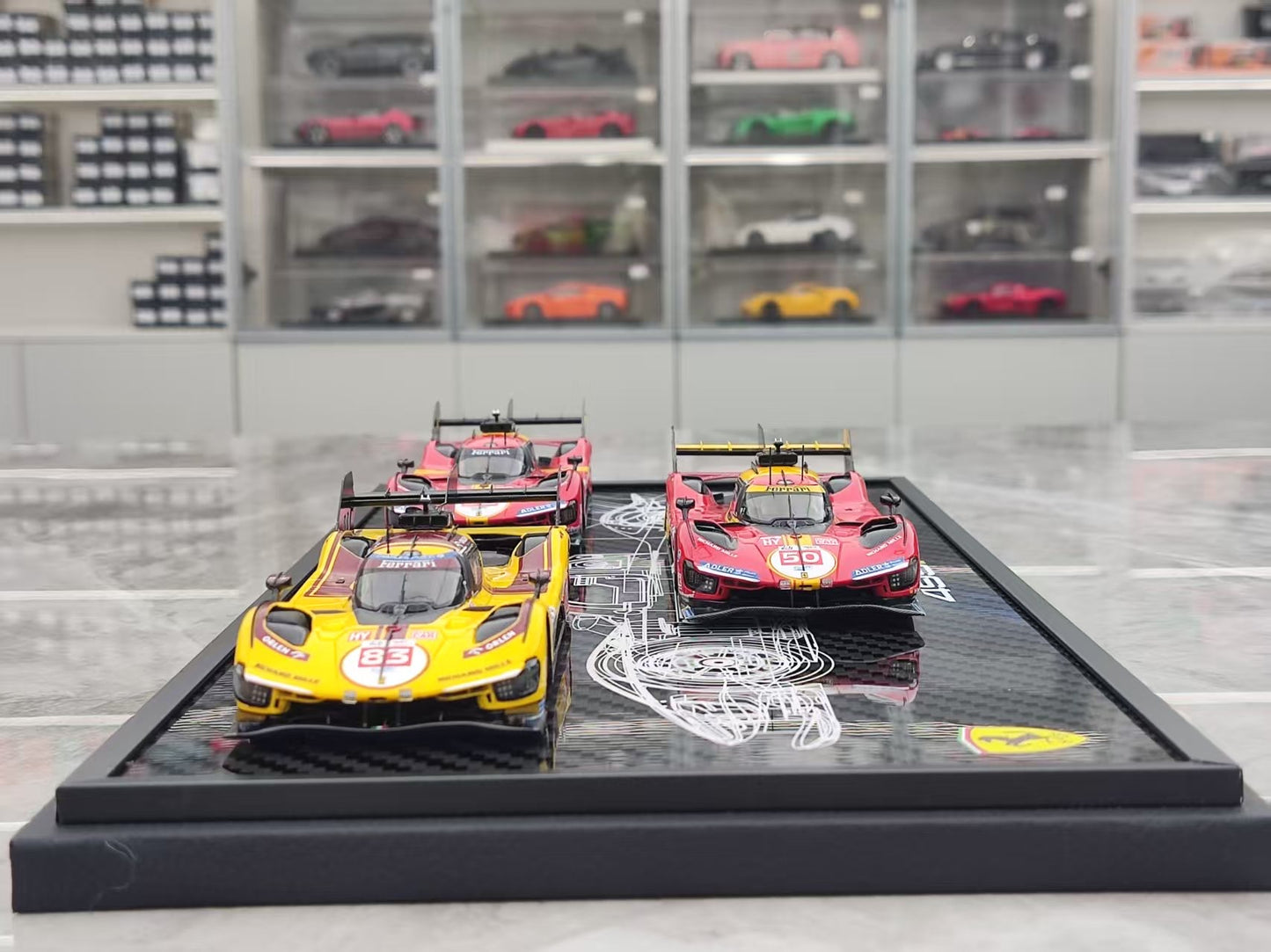 BBR 1/43 Ferrari 499P 2023, 2024, 2025 Le Mans Three-Year Champion - Three-Car Set EX57CH