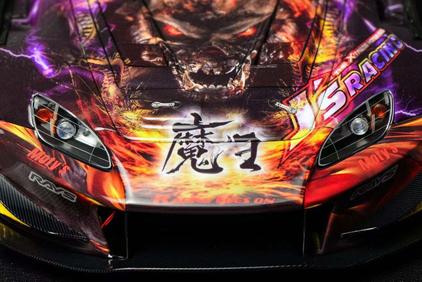 MOTORHELIX 1/18 Honda S2000 J's Racing Maou 2013 Demon King Livery