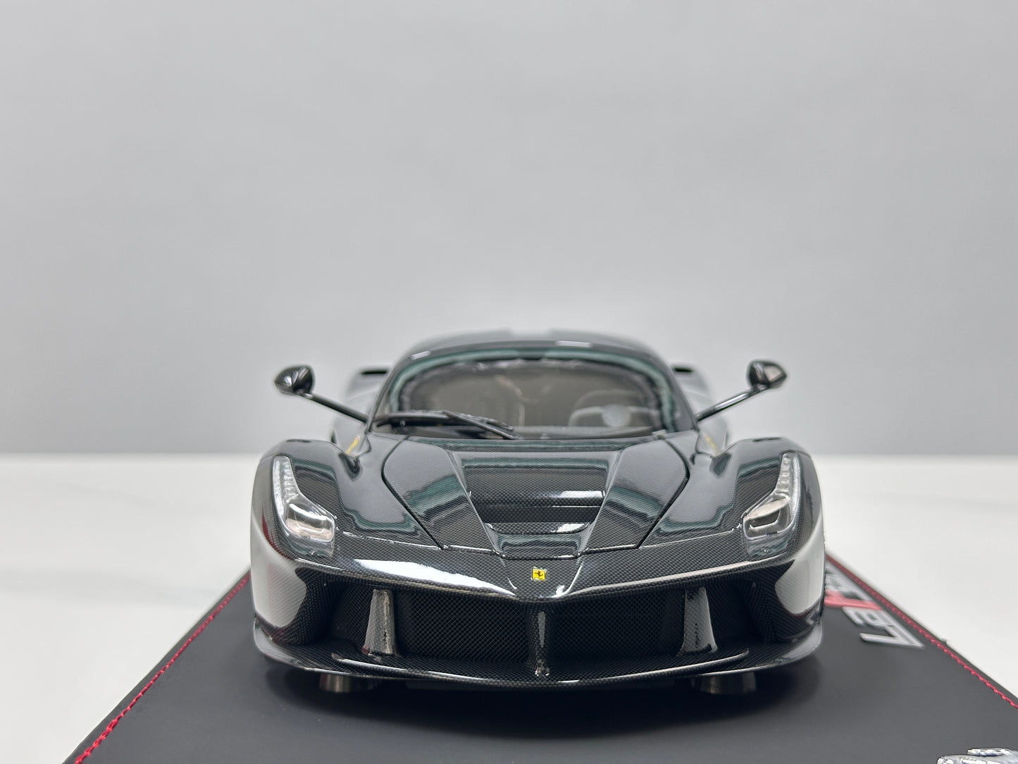 BBR 1/18 Ferrari LaFerrari Alloy Alloy Full Opening Leather Sole Black Knight BBR182244
