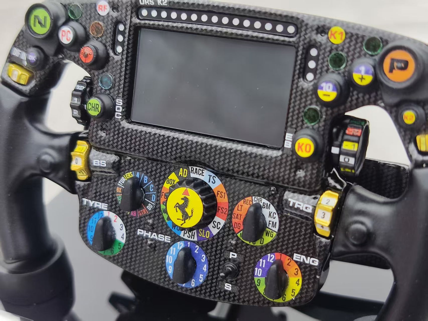 Amalgam 1/4 scale Ferrari SF23 steering wheel, black, M6216-SC2