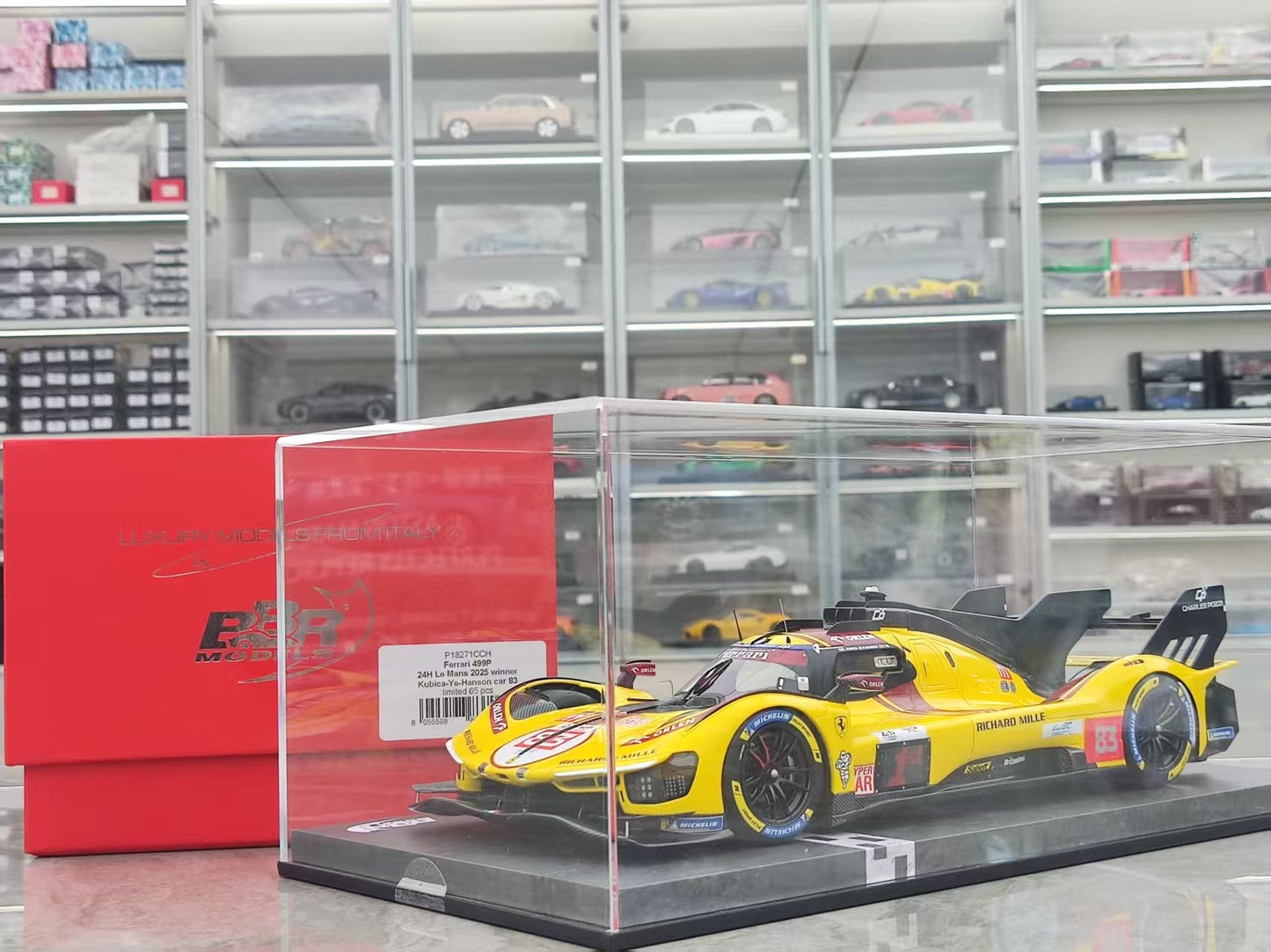 BBR 1/18 Ferrari 499P Le Mans 2025 #83 Yellow P18271CCH