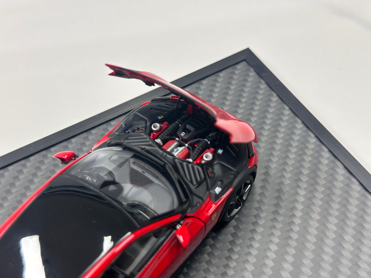 BBR 1/43 Ferrari Purosangue Die-cast Model (Fully Opening, Black Roof) – Standard Red (HE43001AST)
