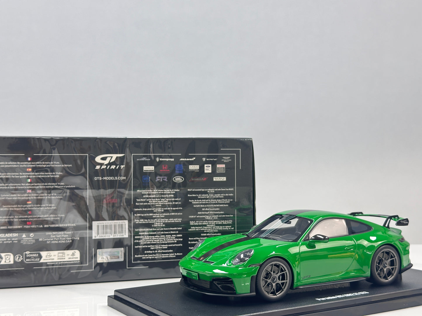 GT Spirit 1/18 Porsche 911 [992.2] GT3 WP Green GT576