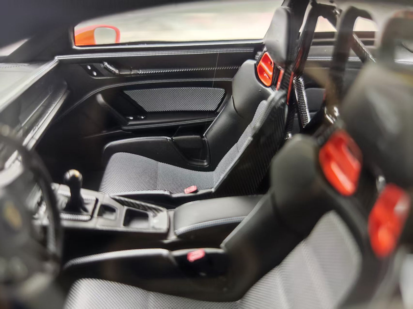 FuelMe 1/18 Porsche 992 GT3RS Black with Orange Decals FM18010LM-20