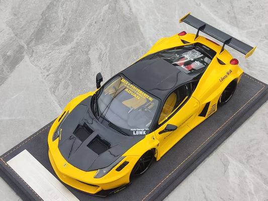 ARES MODEL 1/18 Ferrari 458 Yellow Model Car ARES011