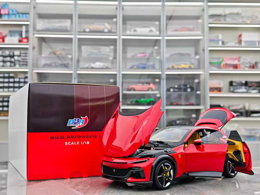 BBR 1/18 Ferrari Purosangue with Panoramic Sunroof, Standard Red (HE180053B)