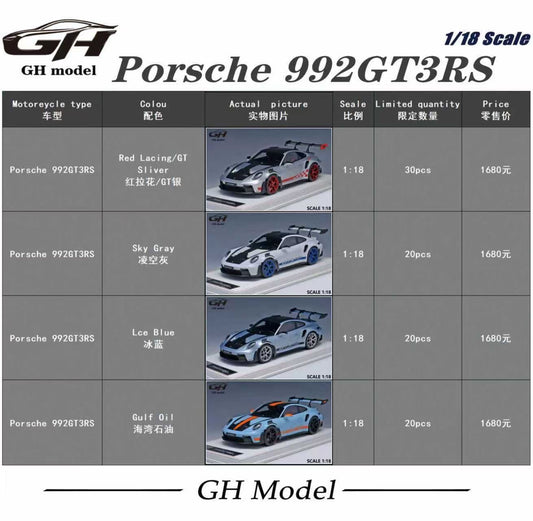 GH Model 1/18 Porsche 992 GT3RS