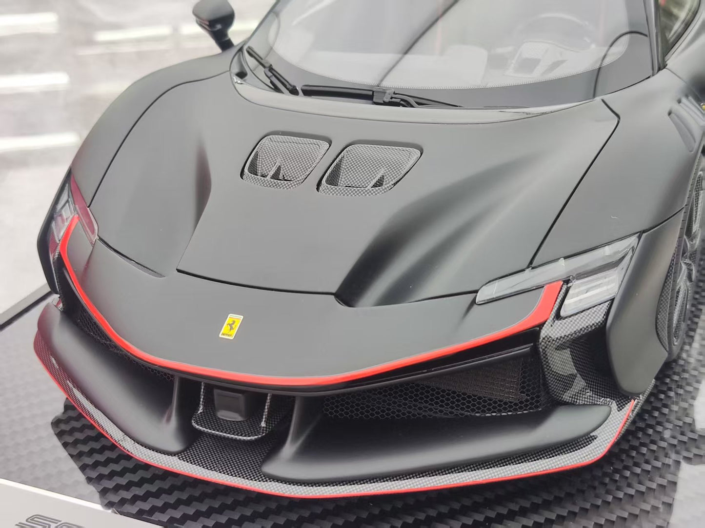 BBR 1/12 Ferrari SF90 XX Stradale Leclerc #16 Black Resin Car Model BBR1220CL