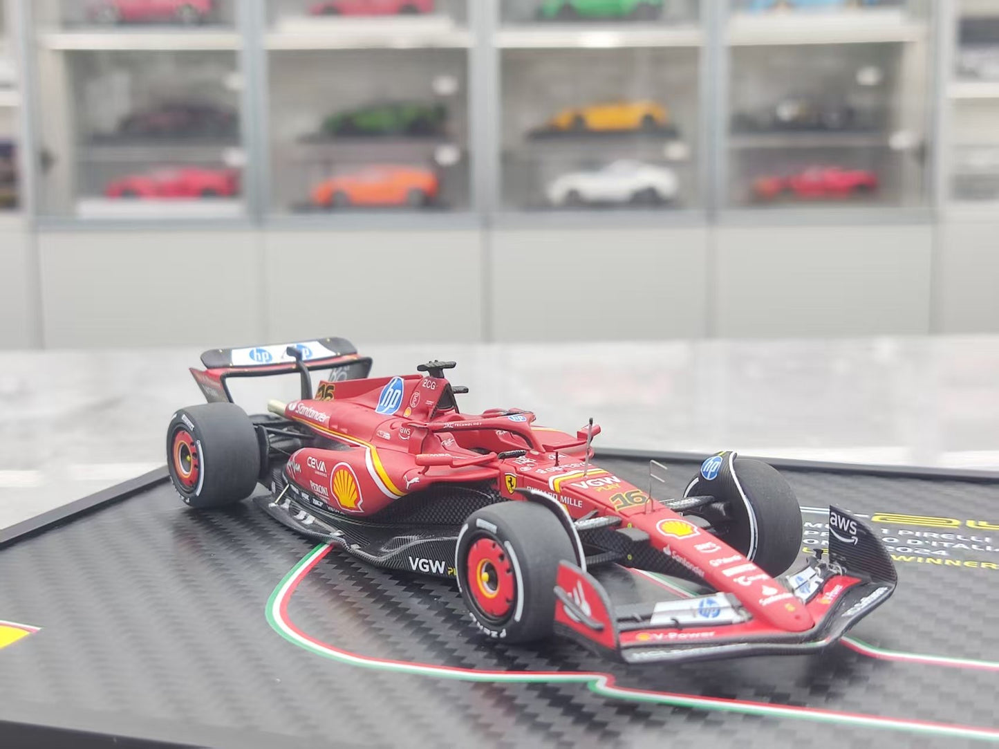 BBR 1/43 Ferrari SF24 MONZA GP 2024 LECLERC WINNER 16# Red BBRC307ACOFCH