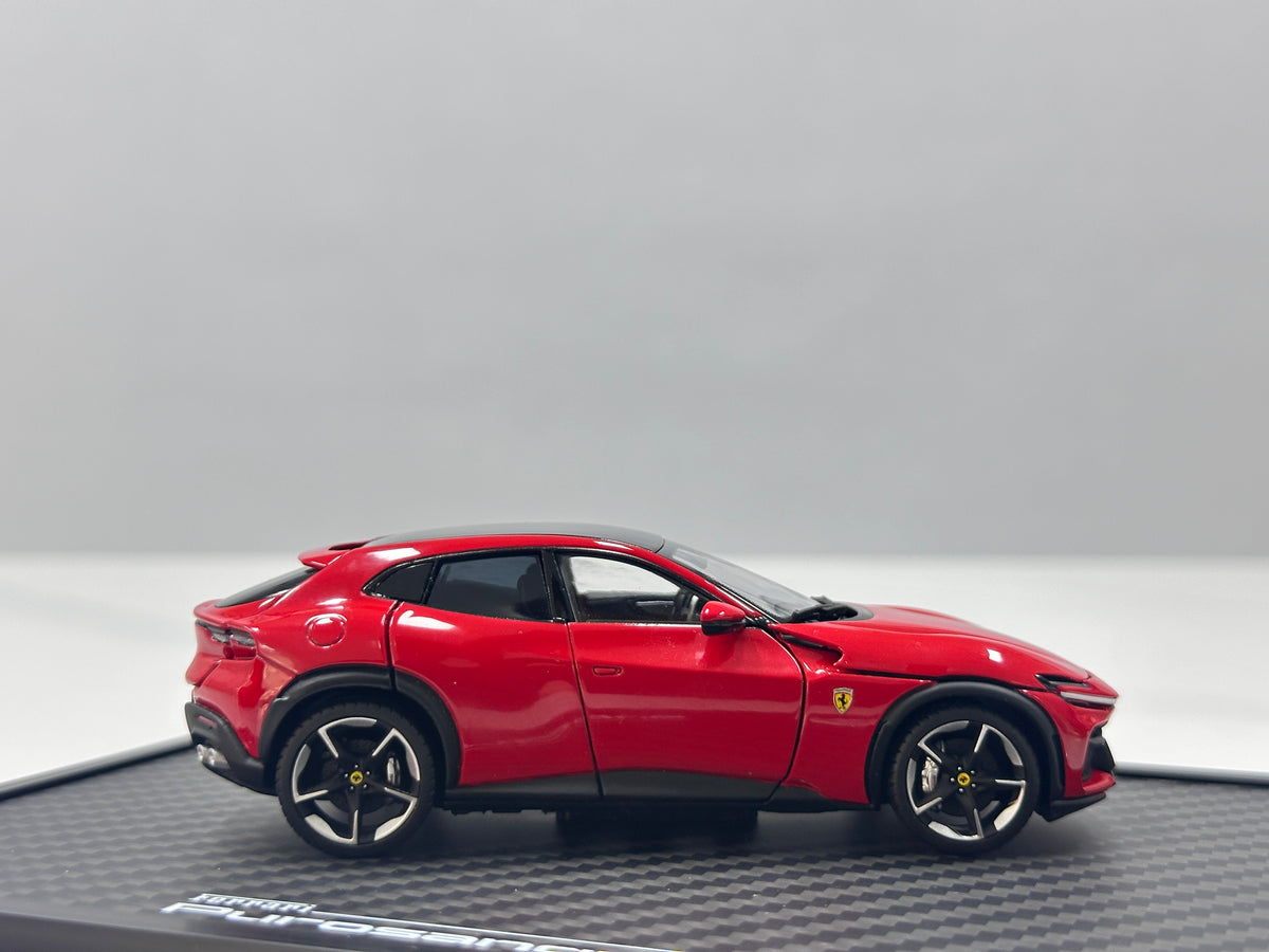 BBR 1/43 Ferrari Purosangue Die-cast Model (Fully Opening, Black Roof) – Standard Red (HE43001AST)