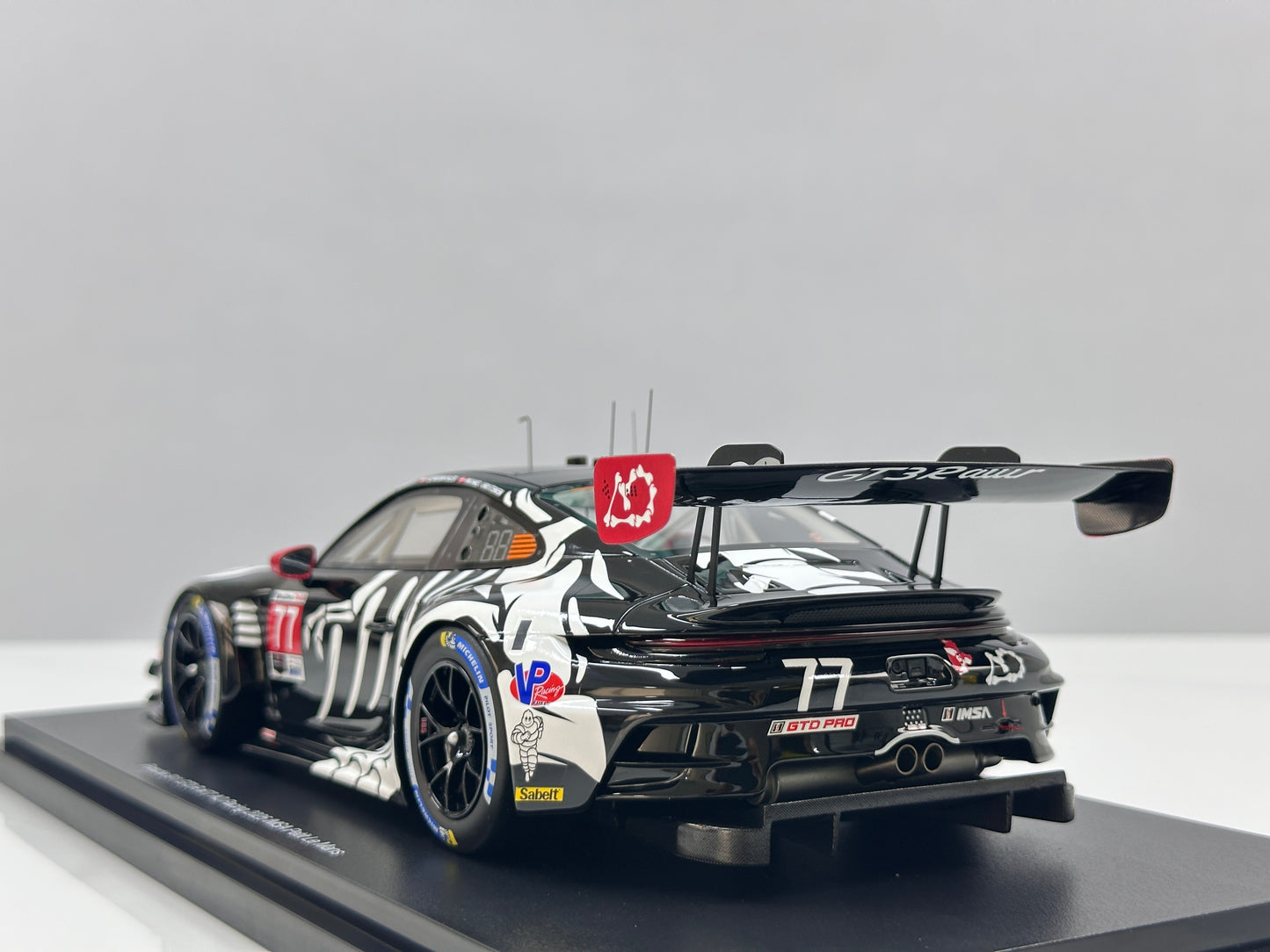 Topspeed 1/18 Porsche 911 GT3 R #77 AO Racing 2025 IMSA Petit Le Mans Skeleton Dragon Livery TS0651