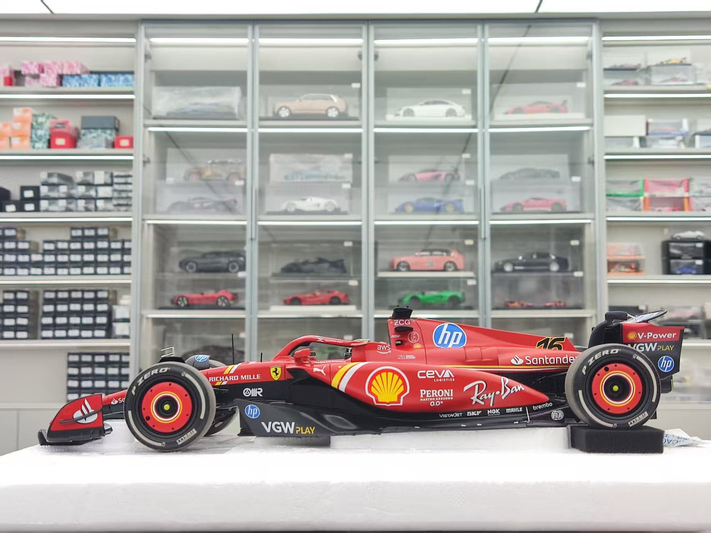 BBR 1/18 Ferrari SF-24 Leclerc 2024 Italian GP Winner, Red BBR241816D