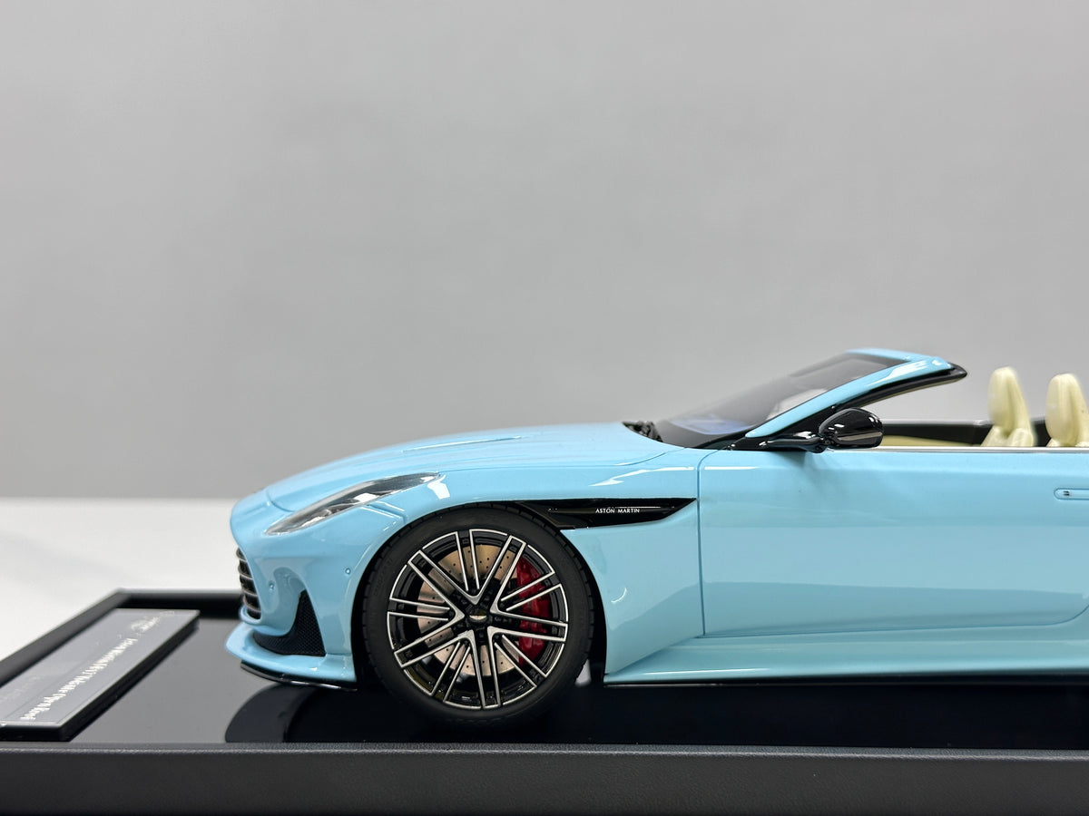 MOTORHELIX 1/18 Aston Martin DB12 Volante Convertible - Glass Blue (MH397)