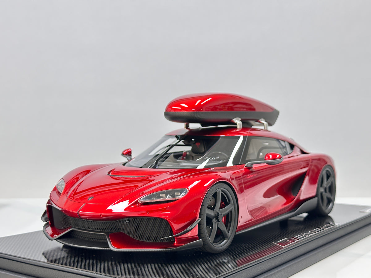Frontiart 1/12 Koenigsegg Gemera with Roof Rack – Candy Red (FA206)