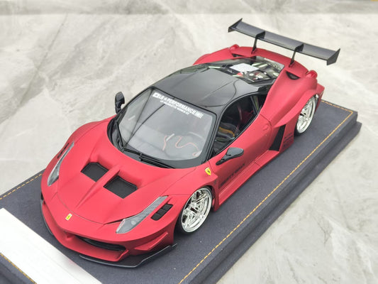 ARES MODEL 1/18 Ferrari LB 458 GT Matte Transparent Red Model Car ARES008