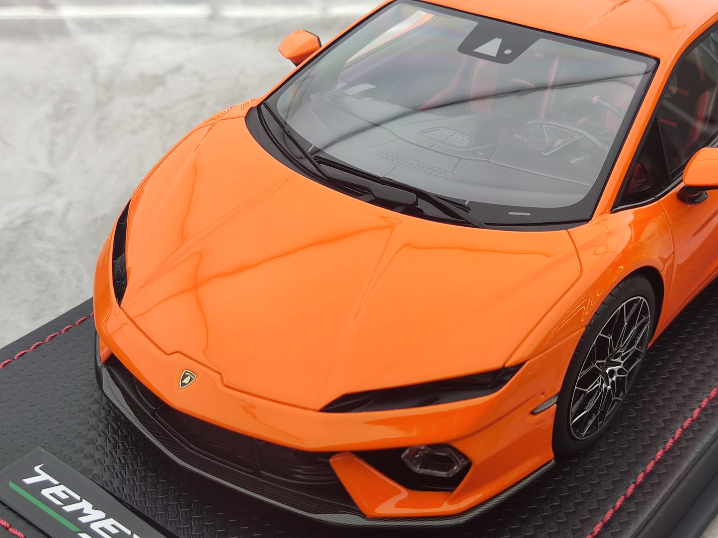 MR 1/18 Lamborghini New Huracan Temerario Progreso Orange Simulation Model Car LAMBO062C