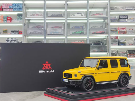 BBA MODEL 1/18 Mercedes-Benz G63 AMG Yellow Model Car BBA027