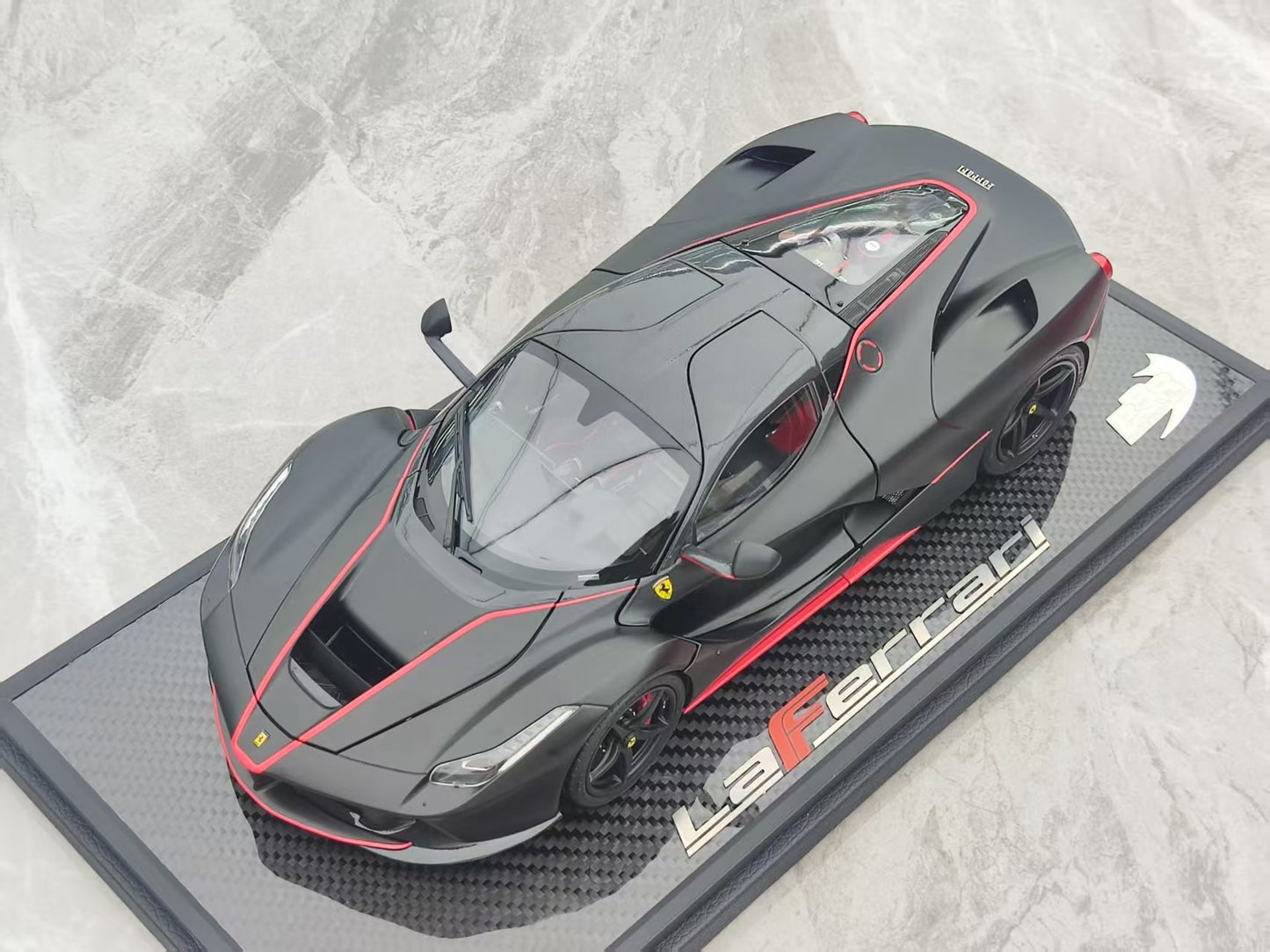 BBR 1/18 Ferrari LaFerrari Asolong Car Carbon Base Matte Black BBR182239A