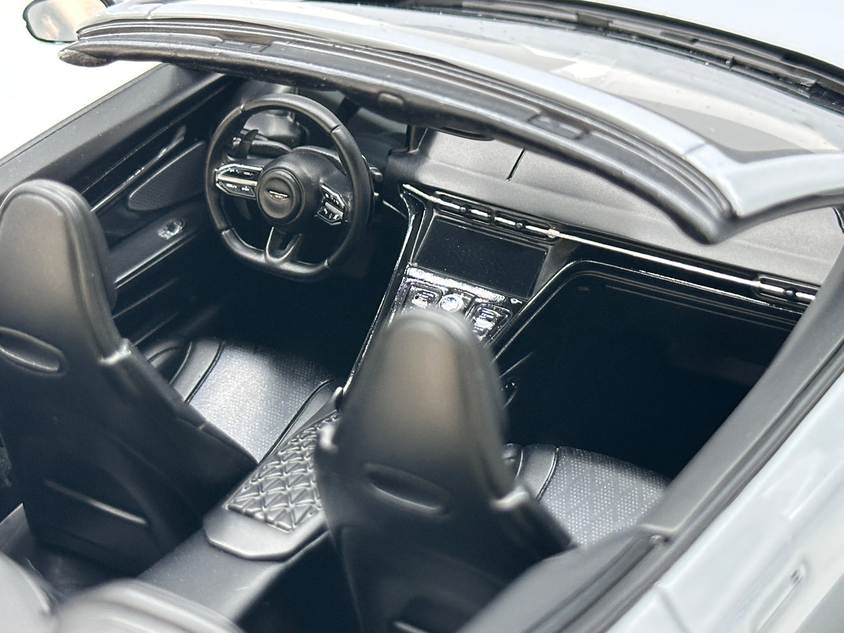 MOTORHELIX 1/18 Aston Martin DB12 Volante (Convertible) - Porcelain Grey - MH396