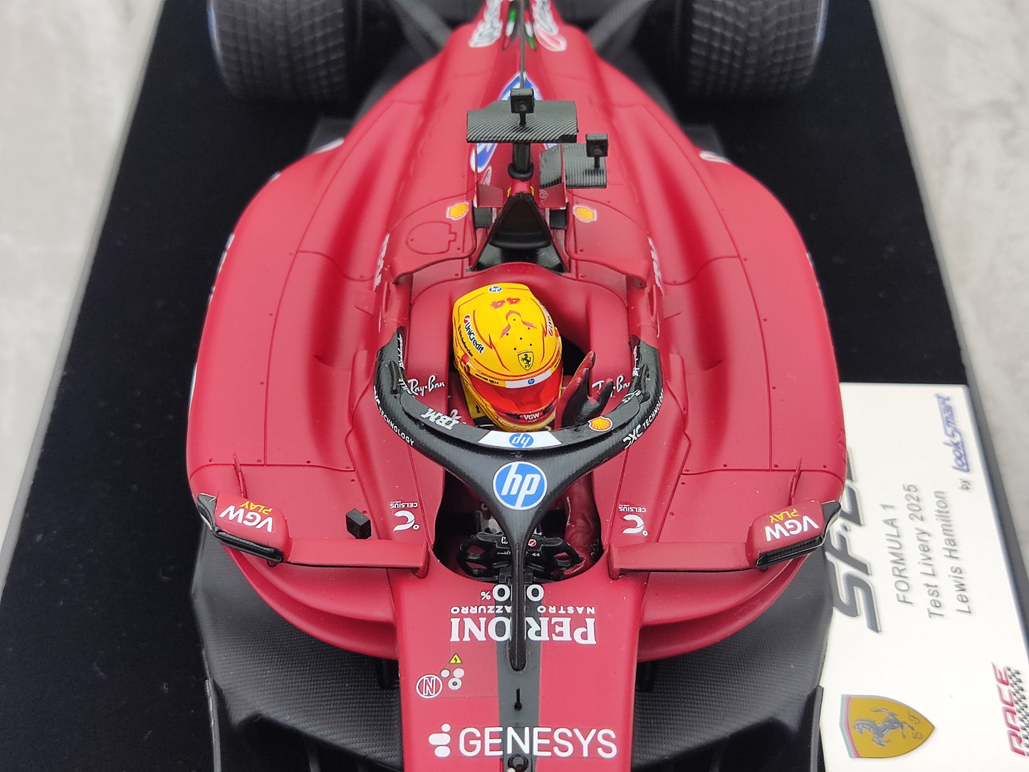 Looksmart 1/18 Ferrari SF-23 Test Fiorano 2025 #44 Lewis Hamilton - First Show in Ferrari Red LS18F1073