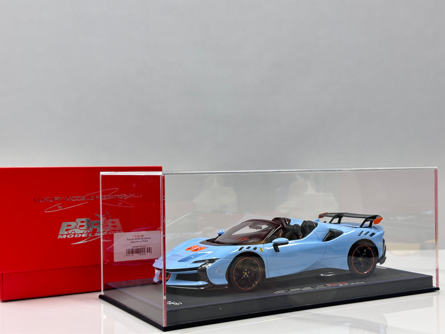 BBR 1/18 Ferrari SF90 XX Spider Plata Blue P18238N