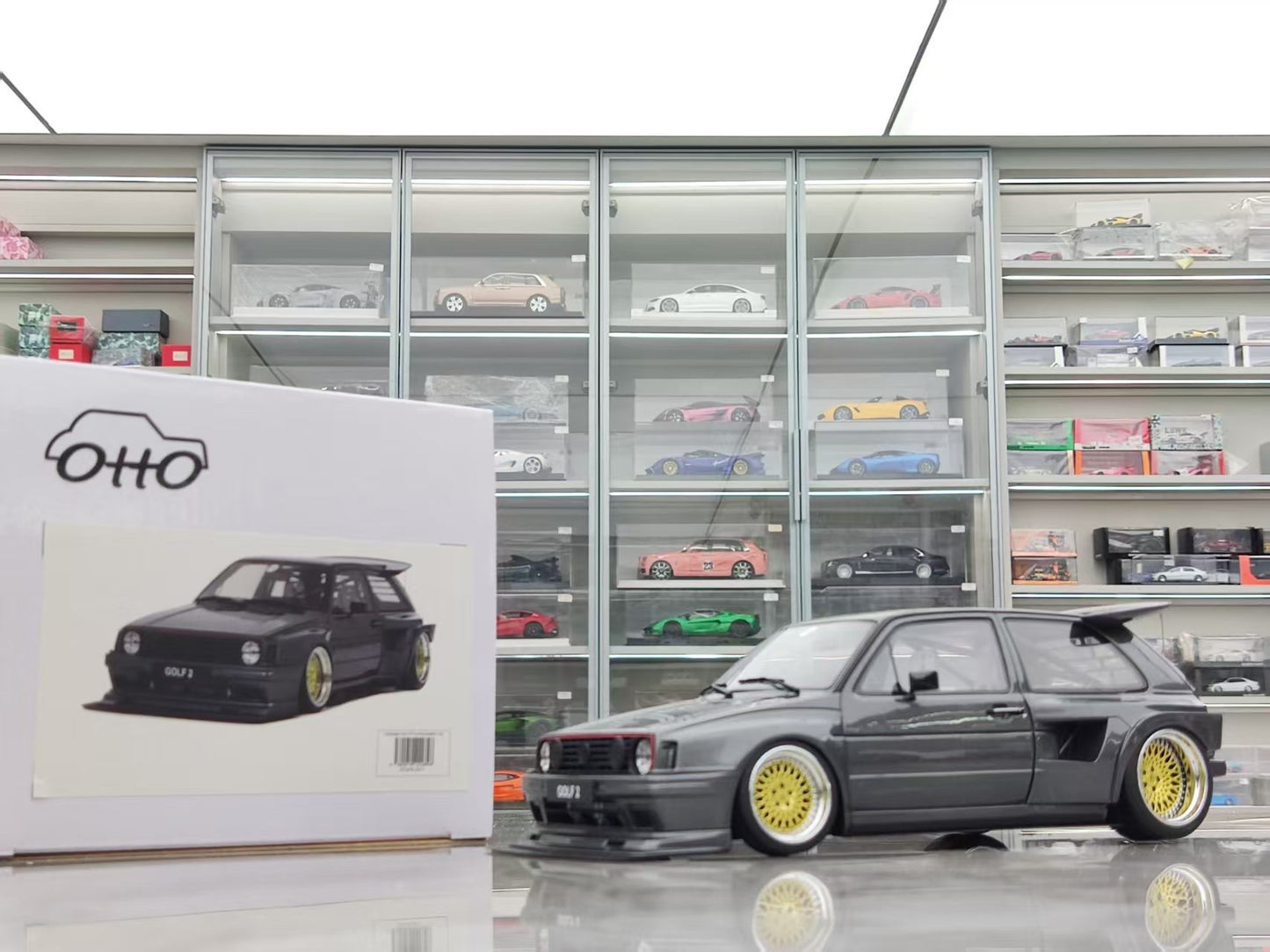 OTTO 1/18 Volkswagen Golf II Gribby Kyzyl Saleem Ascot Metallic Grey OT476