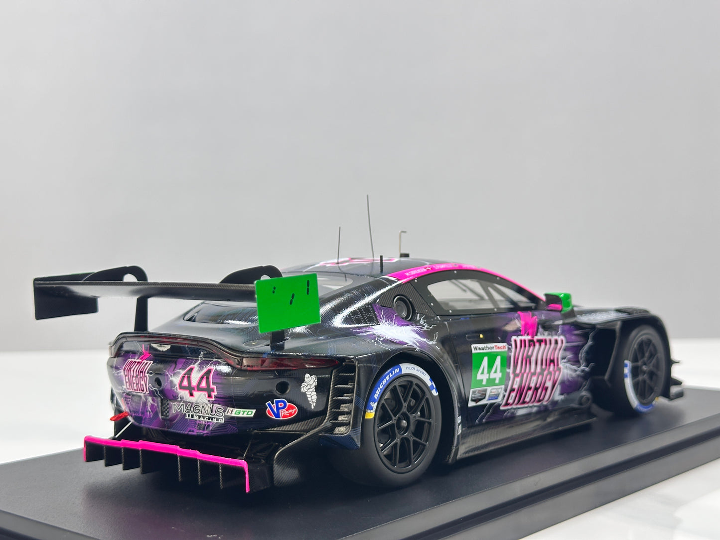 Topspeed 1/18 Aston Martin Vantage GT3 Evo #44 Magnus Racing Black/Purple Livery TS0690