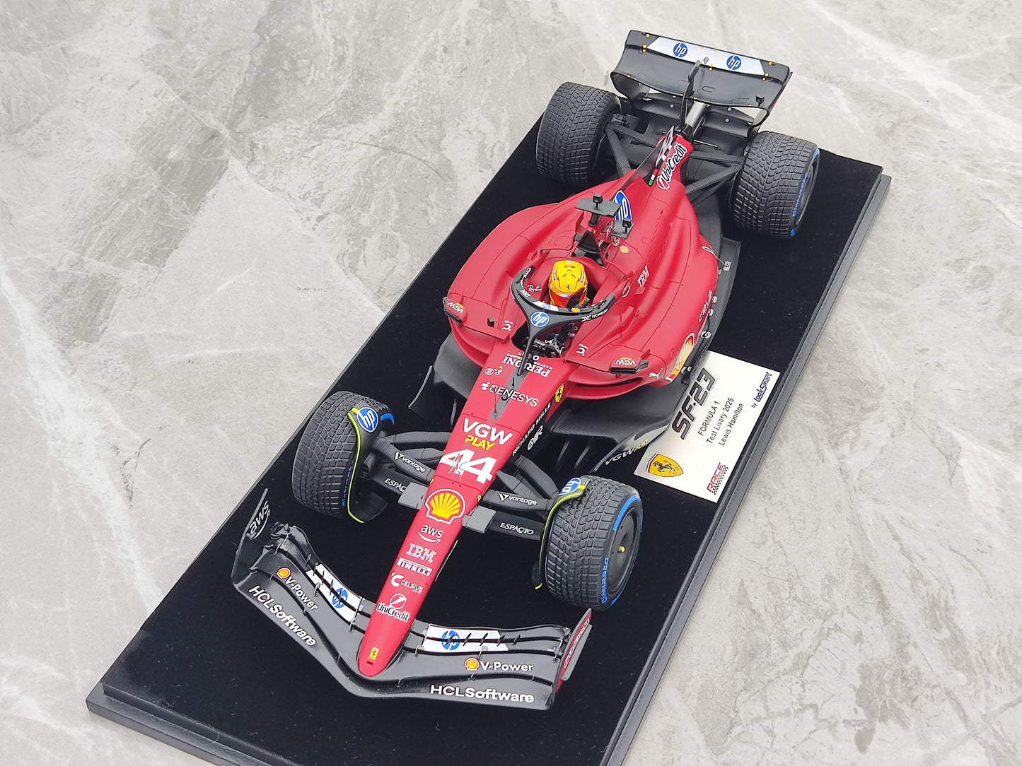 Looksmart 1/18 Ferrari SF-23 Test Fiorano 2025 #44 Lewis Hamilton - First Show in Ferrari Red LS18F1073