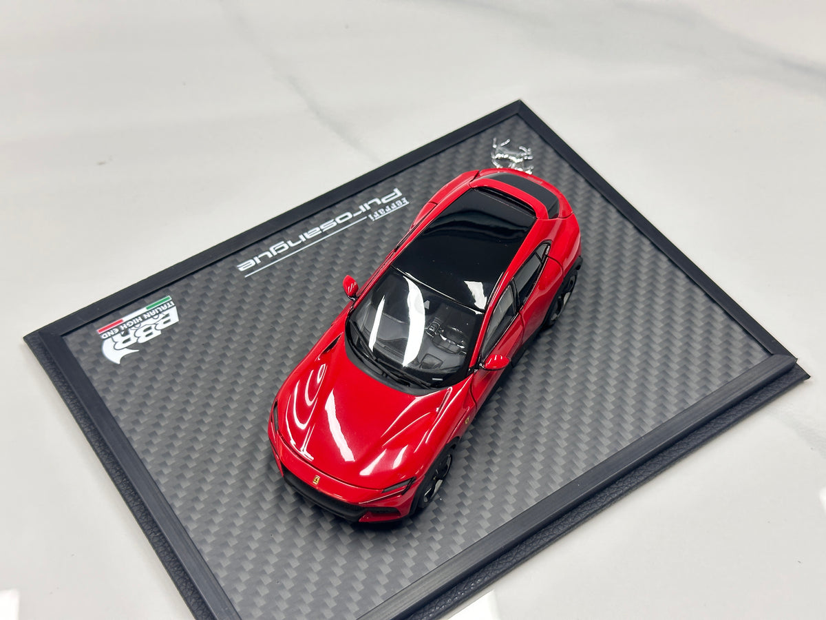 BBR 1/43 Ferrari Purosangue Die-cast Model (Fully Opening, Black Roof) – Standard Red (HE43001AST)