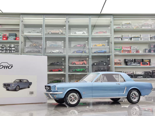 OTTO 1/12 Ford Mustang V8 Hardtop Silver Blue G089