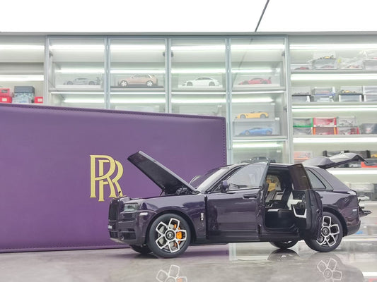 ZP 1/18 Rolls-Royce Cullinan BB Fishing Seat Edition, Leather Suitcase Version, Metallic Purple ZP111