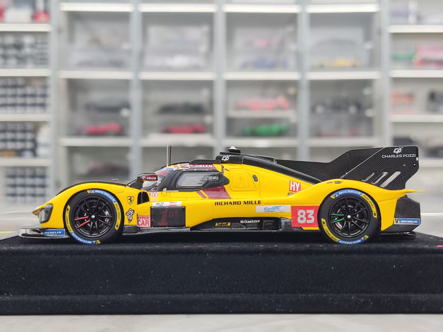 BBR 1/43 Ferrari 499P Le Mans 2025 #83, Flocked Base, Yellow BBRC325CCH