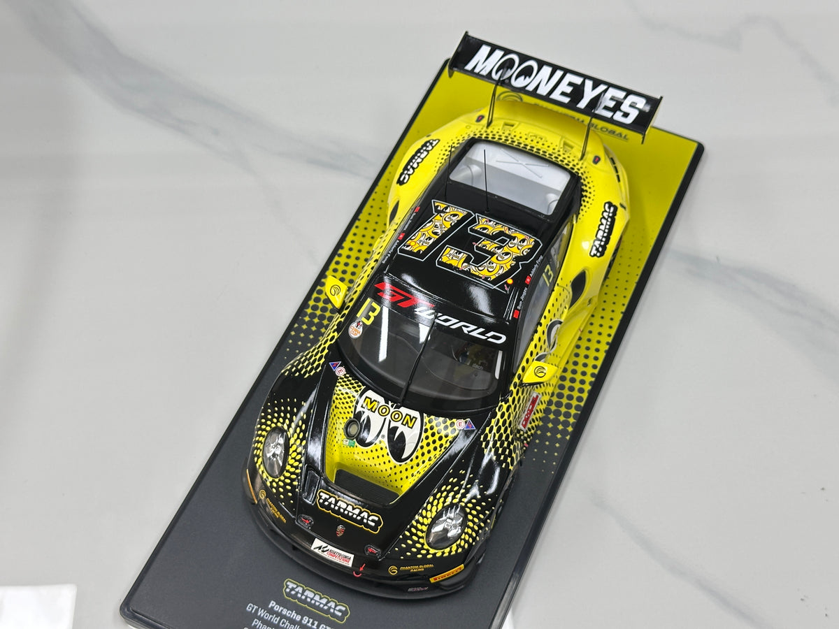 TARmac Works 1/18 Porsche 911 GT3 R – GT World Challenge Asia – Black/Yellow Livery – T18-008-25FUJ13