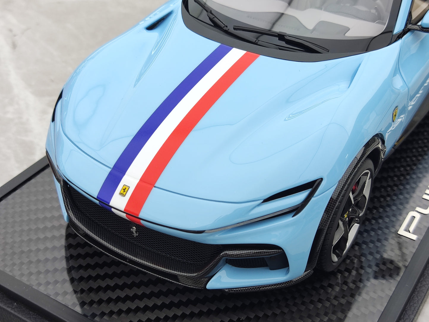 BBR 1/18 Ferrari Purosangue Plata Blue P18219AL