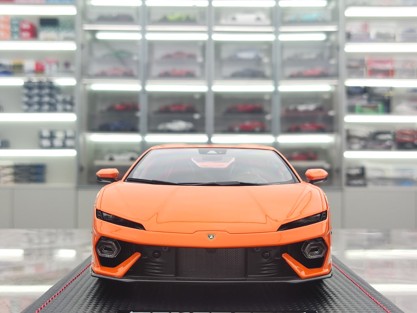 MR 1/18 Lamborghini New Huracan Temerario Progreso Orange Simulation Model Car LAMBO062C