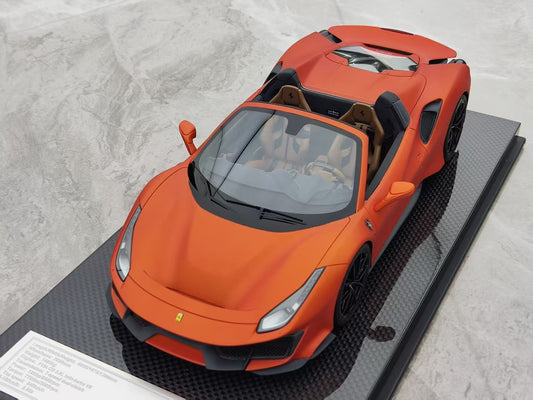 Dino Model 1/18 Ferrari 488 Pista Spider carbon fiber base customized custom color car model FPC997B