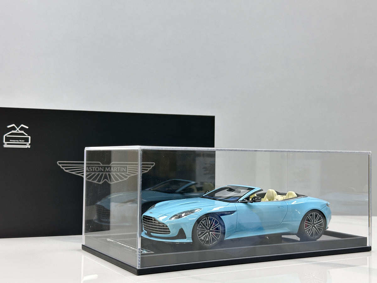 MOTORHELIX 1/18 Aston Martin DB12 Volante Convertible - Glass Blue (MH397)