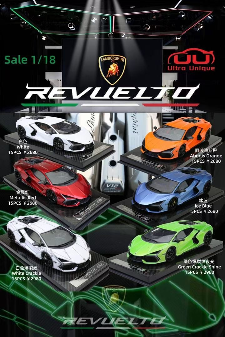 UU 1/18 Lamborghini Revuelto Limited Edition Diecast Model Car