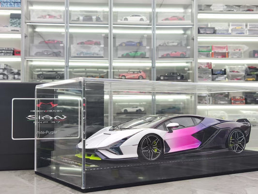 HH Model 1/18 Lamborghini Sian FKP 37 White Purple Gradient HH496