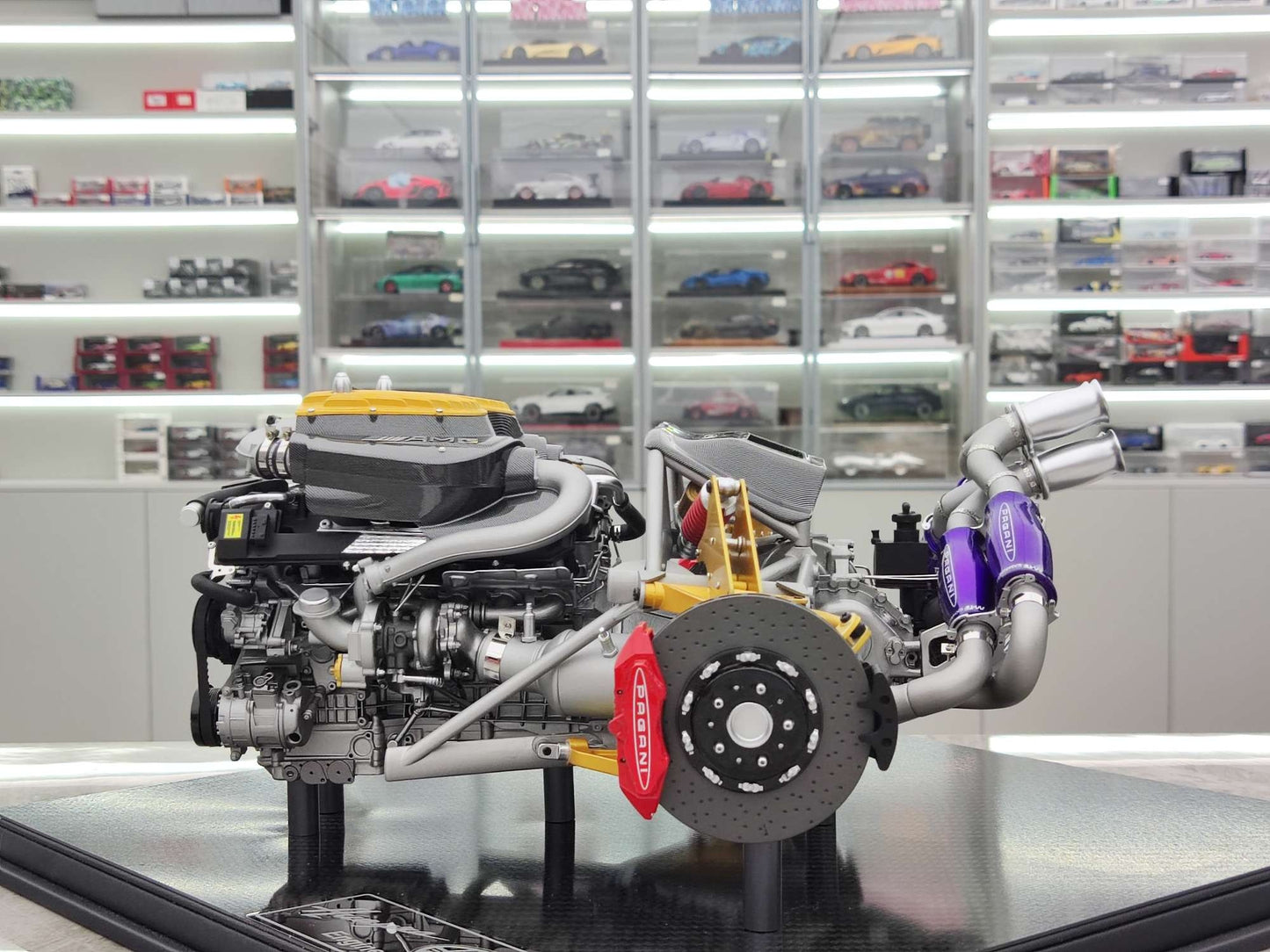 FRONTIART 1/6 Pagani Huaya Engine Black Gold Purple FA006